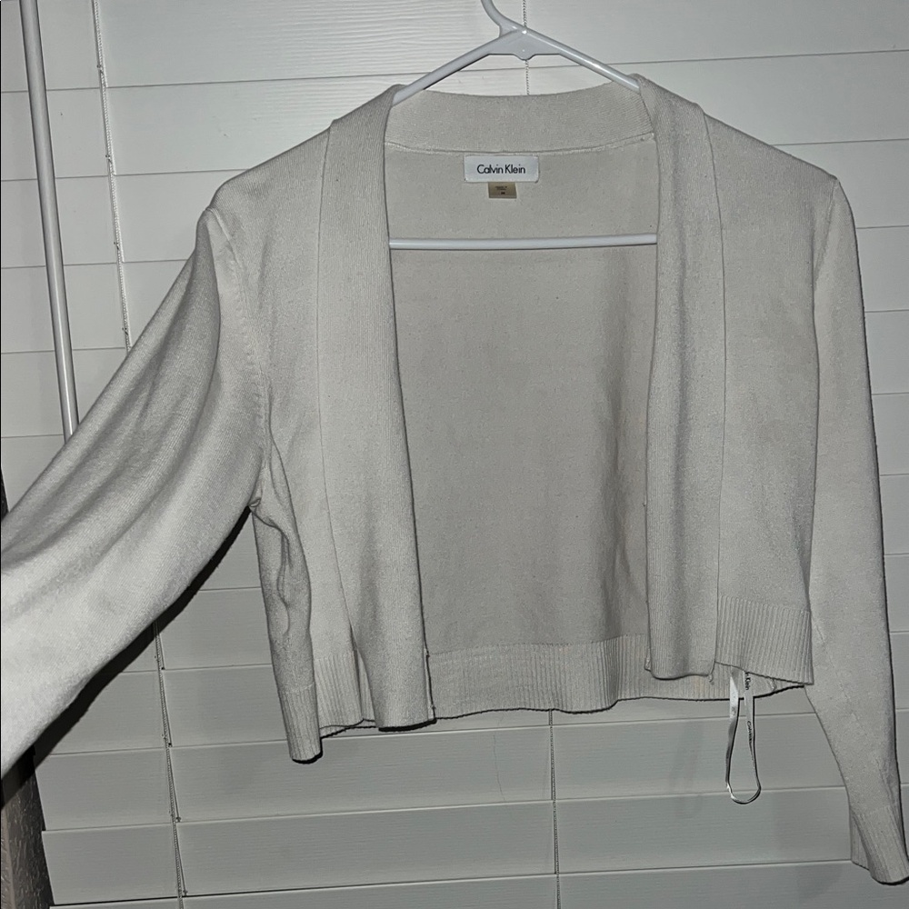 Calvin Klein Women's Light Gray Cardigan